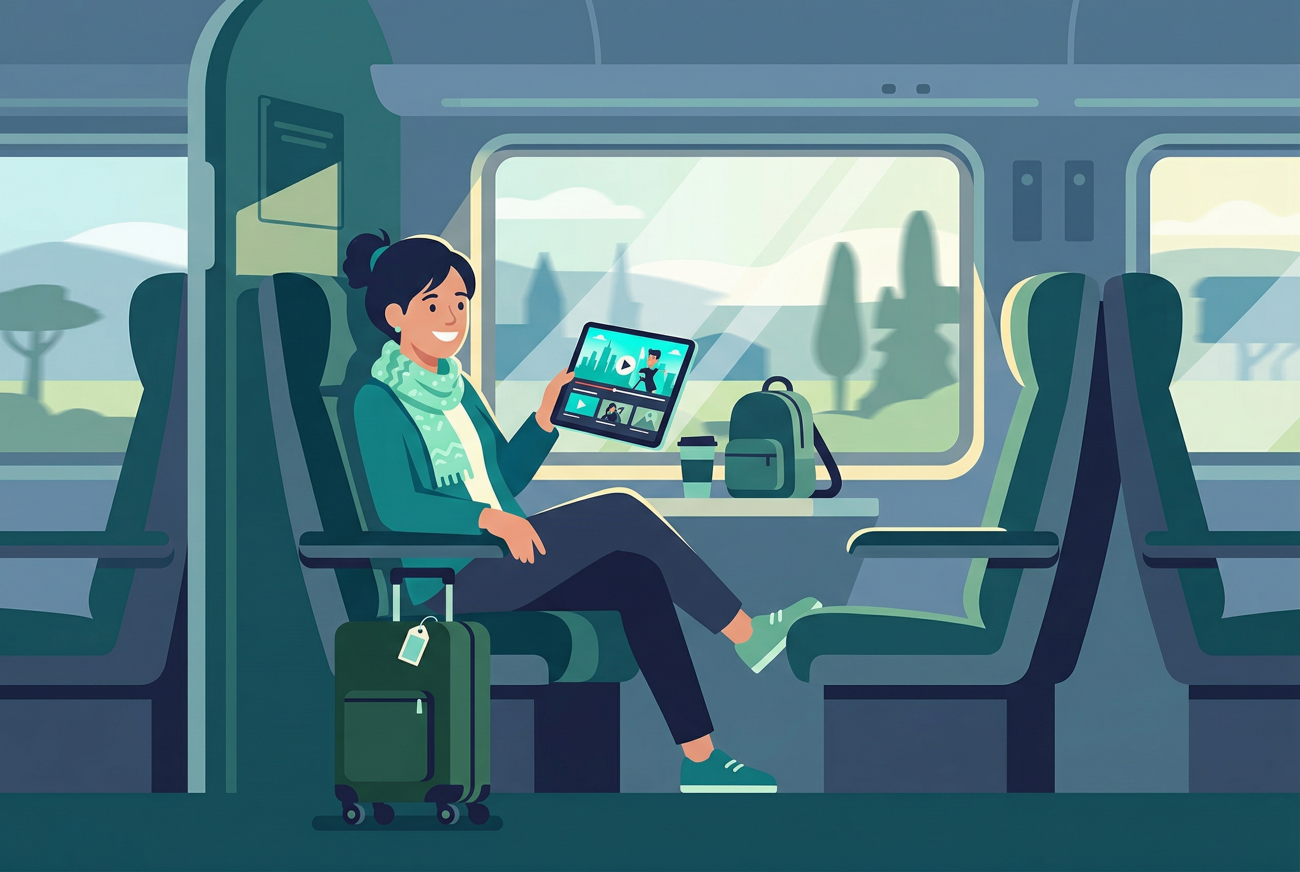 Traveler successfully streaming home content on a device while abroad